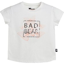 Bad Bear Miracle Beyaz Baskılı Kız Çocuk Tişört