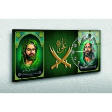 Marpanya Yatay Yandan Saatli Dini Temalı Cam Tablo YSYD043