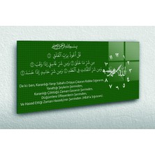 Marpanya Yatay Yandan Saatli Dini Temalı Cam Tablo YSYD017