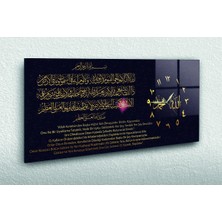 Marpanya Yatay Yandan Saatli Dini Temalı Cam Tablo YSYD022