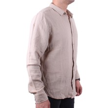 Dagoster DMG23-128281 Taş Günlük Normal Kalıp Uzun Kol Erkek Gömlek