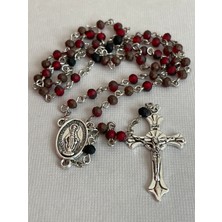 Yada Unique 4mm Kırmızı Çek Kristali Katolik Hristiyan Rosary Tesbih