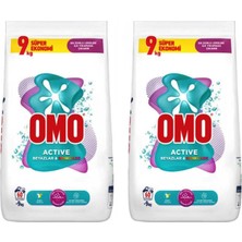 Omo Active Beyaz ve Renkliler 9 kg x 2 Adet