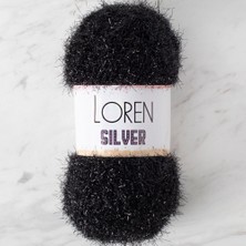 Loren Sılver Siyah El Örgü ipi - RS1001 - 34093