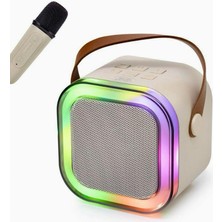 Colorful Rgb Ledli Mini Taşınabilir Hoparlör ve Wirelles Mikrofon