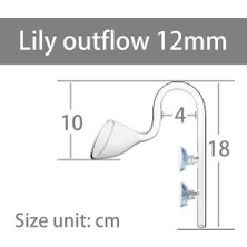 Aquapro Lilly Glass Pipe 12MM Dış Filtre Cam Emiş Basış