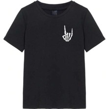 Erkek Baskılı Oversize T-Shirt - Siyah