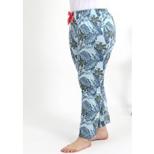 Akbeniz Kadın Pamuklu Büyük Beden Alt Pijama 27558 Mavi