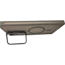 S23 Ultra Kılıf Magsafe Şarj Özellikli Standlı Teknocase Protective Kapak - Lens Koruma Hediyeli