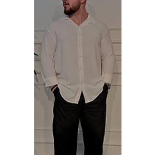 Kastrioti Oversize Aerobin Kumaştan Gömlek