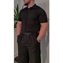 Çizgi Desenli Polo Yaka T-Shirt