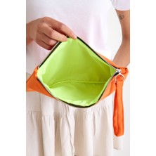 Simfa Premium Kadın Renkli Astarlı Fermuarlı Clutch El Çantası Portföy