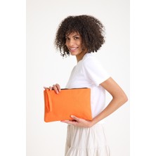 Simfa Premium Kadın Renkli Astarlı Fermuarlı Clutch El Çantası Portföy