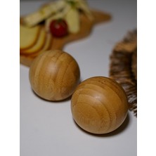 Badehome Decoration Doğal Bambu 2'li Top Model Tuz&biberlik