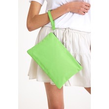 Simfa Premium Kadın Renkli Astarlı Fermuarlı Clutch El Çantası Portföy