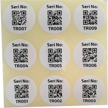 Dijital Barkod Sayı Etiketi Sayı Sticker Numara Etiketi 1'den 100'E Kadar Siyah 30MM Çap Kuşe Kağıt