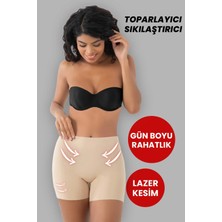 Arnee Dikişsiz Toparlayıcı Şekillendirici Iz Yapmaz Lazer Kesim Anti Selülit Kadın Boxer Korse