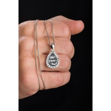 TMT Silver Gümüş Hz. Muhammed S.a.v. Mührü Şerifi Oksitli Karartılmış Erkek Kolye