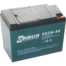 Orbus 6dzm-80 12 Volt - 80 Amper Elektrikli Bisiklet Aküsü (175 x 120 x 226 Mm)