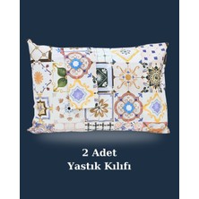Çini Karo Desen Yastık Kılıfı | 2 Adet | 50 x 70