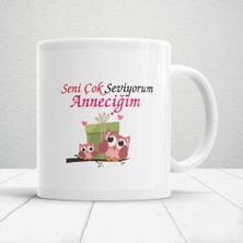 Nostaljik Lezzetler Seni Çok Seviyorum Anneciğim Baskılı Annelerin Gönlünü Fetheden Anneler Günü Hediyelik Kupa