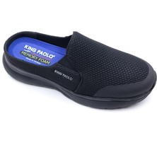 King Paolo K1211 Memory Foam Anatomik Burnu Kapalı Siyah Erkek Sabo Terlik