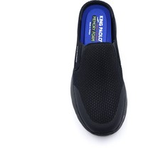 King Paolo K1211 Memory Foam Anatomik Burnu Kapalı Siyah Erkek Sabo Terlik