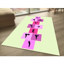 Limajuno Home & Kids Carpet Arapça Sayılarla Seksekli Dijital Baskı Çocuk Halısı