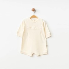 Eslenza Organik Unisex Bebek Barbatöz Tulum - Bej