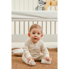 Eslenza Organik Lotus Desenli  Bebek Tulum