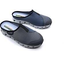 King Paolo K1275 Memory Foam Burnu Kapalı Gri Erkek Sabo Terlik