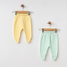 Eslenza Bebek 2'li Bady Ayaklı Pantolon - Sarı ve Mint Yeşili