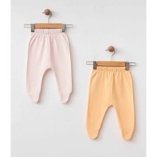 Eslenza Bebek 2'li Bady Ayaklı Pantolon - Pembe ve Somon
