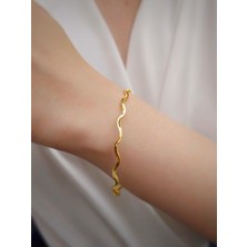 Yiğitbaşı Gold 22 Ayar 10GR Zikzak Ajda Işçiliksiz Bilezik