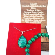 BaharEli Özel Kutusunda Doğal Malahit Taşı Kolye ve Bileklik Seti