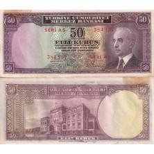 Emir Collection 2.emisyon Batan Gemi 50 Kuruş T.c. Kağıt Para Çil (Unc) Koleksiyon Para