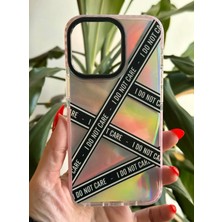 Qans Bilişim iPhone 13 Pro Hologramlı Ve Şerit Desenli Silikon Kılıf