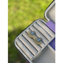 Queen Accessory Mavi Mineli Küpe