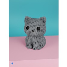 Shan Örgü Desenli Oyuncak Kedicik