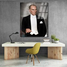 Mustafa Kemal Atatürk Renkli Tablo Cam Tablo Modeli Hd Dijital Baskı Duvar Tablosu