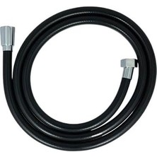 Store 150 cm Modern Siyah Pvc Duş Hortumu, Esnek ve Patlamaya Dayanıklı - Paslanmaz Banyo Hortumu 5 Yıl Garanti