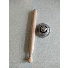 Ustası Antepte Içli Köfte Aparatı No:8 ( 5,8 Cm) +Köfte Incelticı Ahşap Çubuk