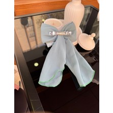 Sp Accessories Yeşil  Klipsli Kurdele Fiyonk Toka