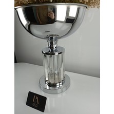 Kristal Metal Saksıda Yapay Şakayık Kız Isteme Çiçeği Nişan Sevgili Söz Aranjmanı Masa Çiçeği Dekoru