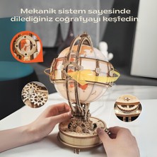 Novi Hobby Minyatür Dünya Küresi| Ahşap Dünya Küresi Maketi | 3D Puzzle