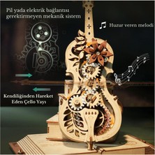 Novi Hobby Minyatür Büyülü Çello |Ahşap Büyülü Çello Maketi | 3D Puzzle