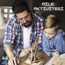 Novi Hobby Minyatür Büyülü Çello |Ahşap Büyülü Çello Maketi | 3D Puzzle