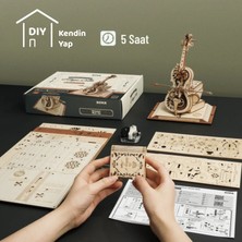 Novi Hobby Minyatür Büyülü Çello |Ahşap Büyülü Çello Maketi | 3D Puzzle