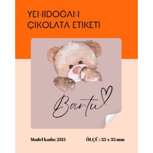 Yenidoğan Çikolata Etiketi 3,5 x 3,5 cm 70 Adet - BS2115