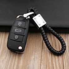 Rosetr Fiat Ile Uyumlu Deri Örgülü Anahtarlık Egea 500 Albea Palio